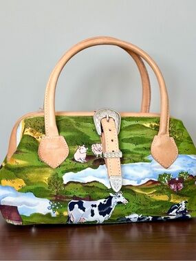 Farm Animal Doctor Bag Western Buckle Handbag